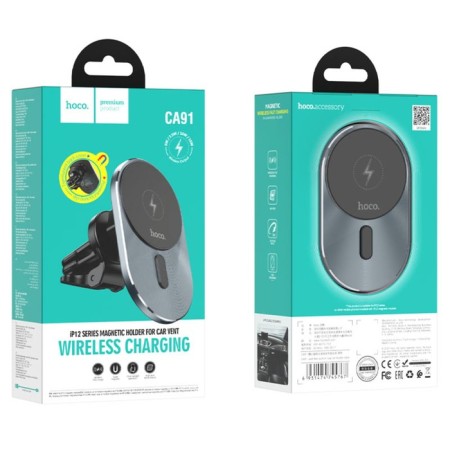 A car holder with fast charging Hoco Ca91, 15 watts, gray-8