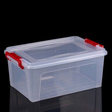 Storage container with a lid, 14 l, 42.7 × 28.9 × 17.8 cm, the color is transparent