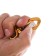 Carabiner with a latch and a swivel, 7x3 cm, 200 kg, yellow