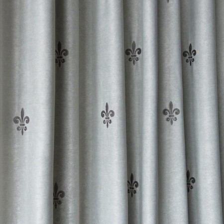Set of curtains "Lilas", size 145 x 270 cm - 2 pcs, gray-3