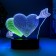 Sensor lamp "2 hearts" LED USB (90cm) from 3xa Black Black 18x5.5x18 cm