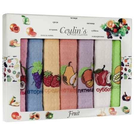 A set of wuffed napkins Diva Afrodita Ceylin “Fruits”, size 40x60 cm, 7 pcs-1