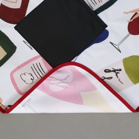 Apron kitchen "wine", with a pocket-5