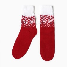 Women's socks, red color, size 23-25