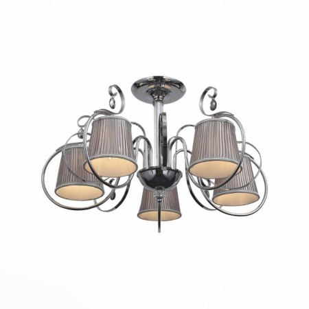 Ceiling EVOLUCE lamp. SL177.102.05. Azzurro. 5x40 watts, E14, 74x74x41 cm, chromium color-2