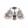 Ceiling EVOLUCE lamp. SL177.102.05. Azzurro. 5x40 watts, E14, 74x74x41 cm, chromium color