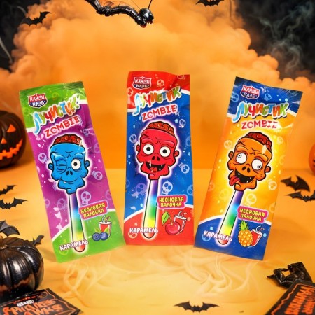 Caramel on the stick "Luchiki Zombie" Assorted 10g