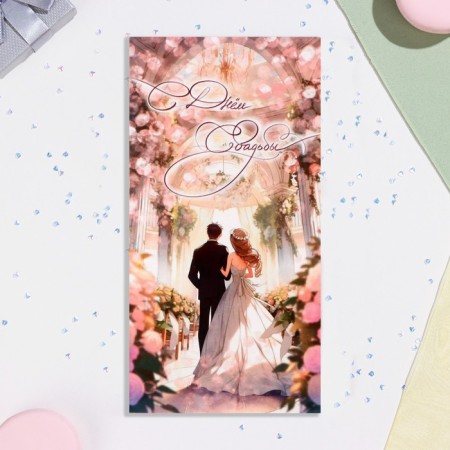 Highlight "Happy Wedding Day!" newlyweds, 21x10 cm-2