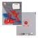 Notebook in a ruler of 12 sheets, 5 types of mix, cover coated cardboard, spider-man