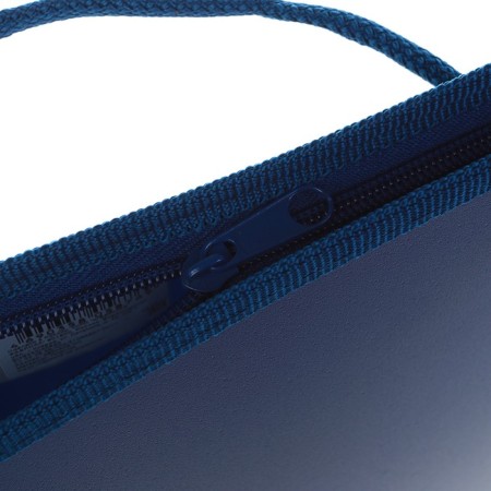 A folder for drawings and drawings A3, 420 x 343 x 50 mm, with handles, plastic, zipper from above, 0.9 mm, "standard" pr 3, dark blue-2