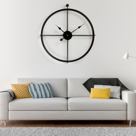 Wall clock, series: loft, discrete move, 67 x 63 x 5.5 cm-1