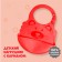 Blory for feeding "cat" silicone with pocket, red color