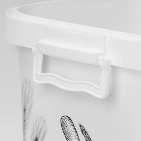 Container for flour and sugar, 25 l, decor, white color-5