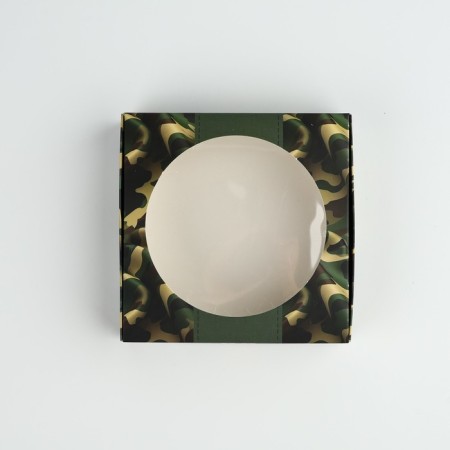 Box for Makarun with low sides "February 23", 11 x 11 x 3 cm-3