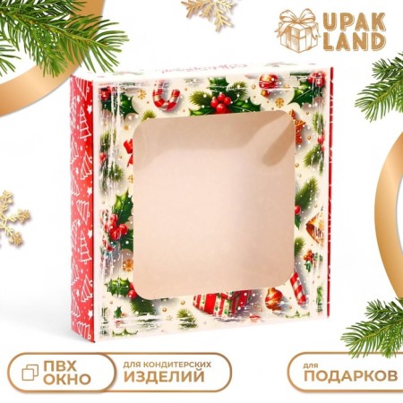 Gift box team with the window "Beautiful mood", 13 x 13 x 3 cm