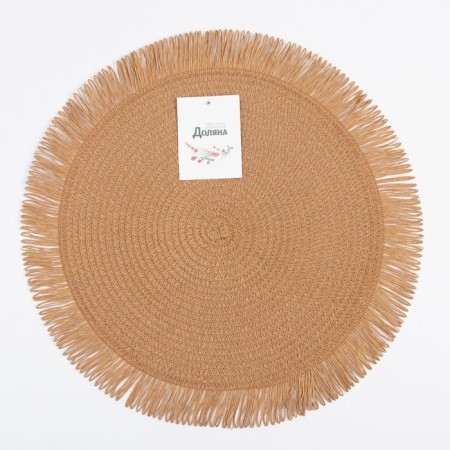A set of napkins 2 pcs. Dolyana "Boho", central bun, d 38 cm-3