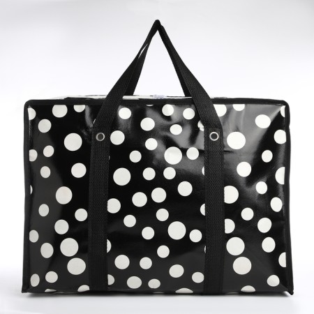 Lightning bag on a zipper, 35 liters, black/white color-1