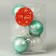 Set of balls plastic D-3.5 cm, 6 pcs "Frosty day" Green white