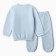 Knitted costume (jumper, trousers), blue color, height 74