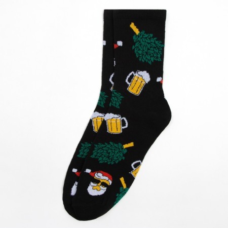 New Year. New Year's socks KAFTAN "Bank NG" Size 41-44 (27-29 cm), black color-3