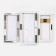 Carty clock is wall-mounted, modular "abstraction", silent, 60 x 80 cm, triptych