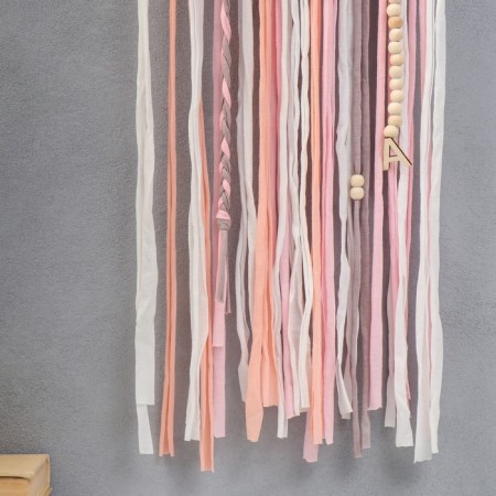 Panel -wall textile "Hearts" Pink threads 70x45 cm-2