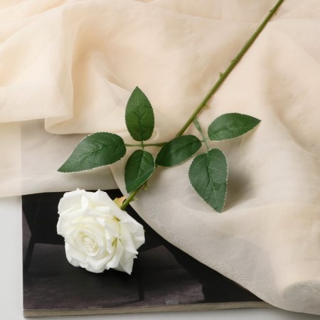 Artificial flowers "Rose Grand Prix at" 8x56 cm, white