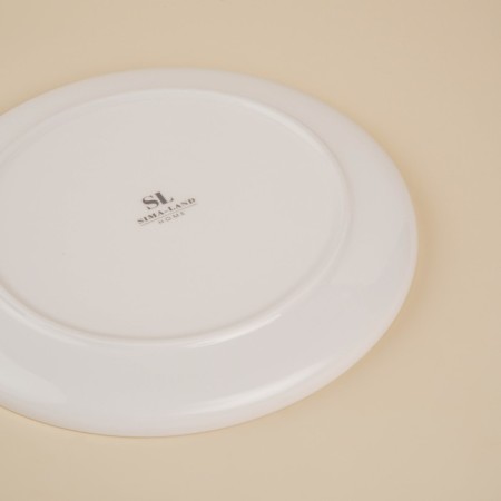 Porcelain dining plot Sl Home "Gato", D = 28 cm, white color-3