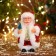 Santa Claus "In a patterned fur coat with a Christmas tree" 19 cm, white-red