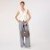 Bag "Golden Rain" with lightning, external pocket, color of powder/brown