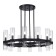 Suspended chandelier ST LUCE. SL1237.403.12. Isla. 12x15 W, E14, 90x90x31 cm, black color