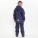 Jacket (windbreaker) on a fleece for a boy, blue color, height 128-134 cm