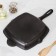 Frying pan Grill Cast iron “Deep grill”, 28 × 26 × 4.5 cm, 2 plums, cast -iron handle, black color black