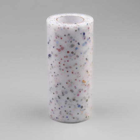 Fatin with multi -colored sparkles, 15 cm, 11 ± 1 g/sq.m, 23 ± 1 m, white color No. 1-2