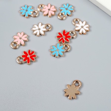 Decor for creativity plastic for metal "Chamomile" mix set 10 pcs 1.3x1.8 cm-2