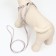 A set of ammunition with a soft harness, leash 120 x 1 cm, OG 34-58 cm, blue cage