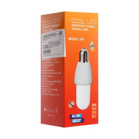 LED lamp, E27, 6 W, 6500K, 220 V, with a battery-3