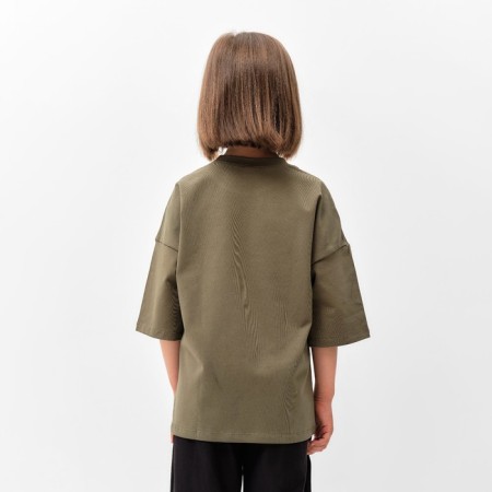 T -shirt Children's Minaku color khaki, height 98-4