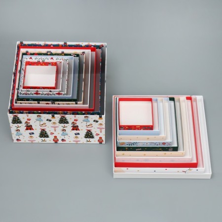 A set of New Year's gift boxes 10 in 1 "Nutcracker", 10 x 10 x 6 - 28 x 28 x 15 cm, New Year-2