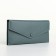 Women's wallet on the button, blue color