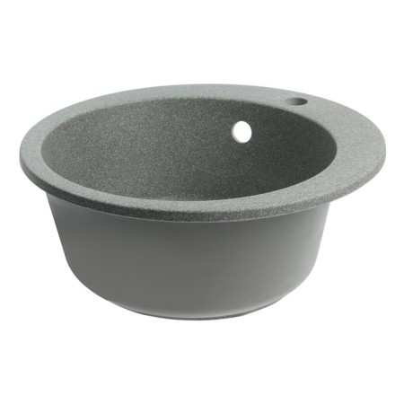 Curler for a kitchen made of stone Zein 30/Q8, D = 475 mm, round, overflow, dark gray color-4