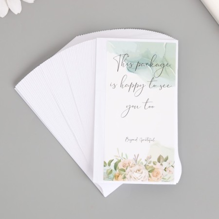Stick Paper Gratitude "Tea Roses" set 50 pcs 10x5 cm