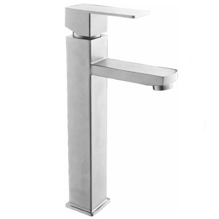 Melana F6110 sink mixer, high spout, stainless steel-2
