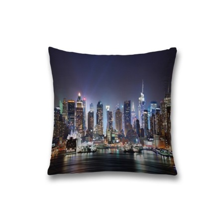Decorative pillowcase "City of modernity", on lightning, size 45x45 cm