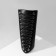 Bracelet Skin "Cuff" on lacing, tall, silver-black color,