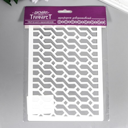 Plastic stencil "pigtails" 24x16 cm-3