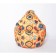 Mear-pear armchair medium, diameter 75 cm, height 120 cm, mehico print yellow