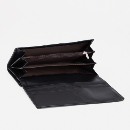 Women's wallet on magnets, black color-3
