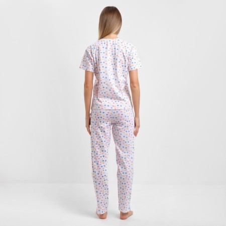 Female home set (T -shirt/pants), white color, size 54-5