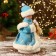 Snow Maiden "In a blue fur coat with a heart" moves, 30 cm
